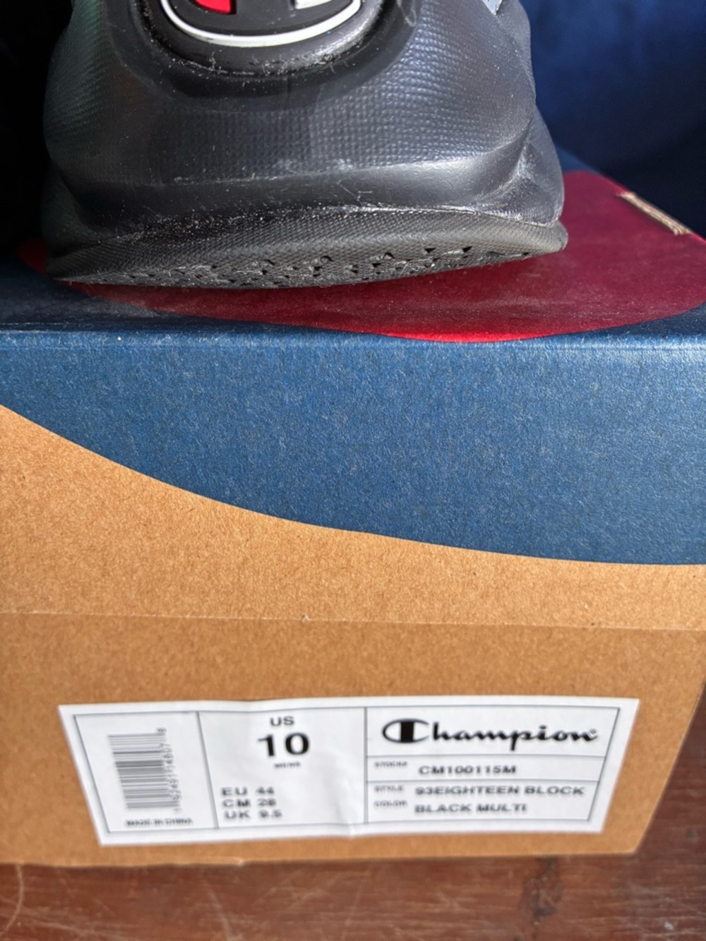 Champion Black Sneakers with Pink Laces and Green Tongue - Picture 4 of 4